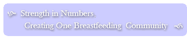 Strength in Number, Creating one Breastfeeding Community
